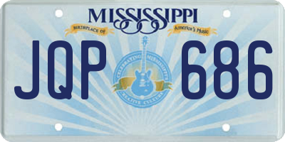 MS license plate JQP686