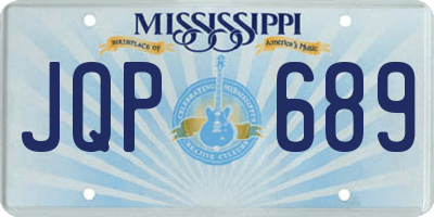 MS license plate JQP689