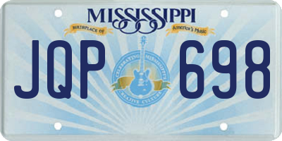 MS license plate JQP698