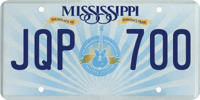 MS license plate JQP700