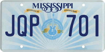 MS license plate JQP701