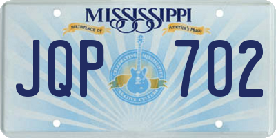 MS license plate JQP702