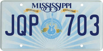 MS license plate JQP703