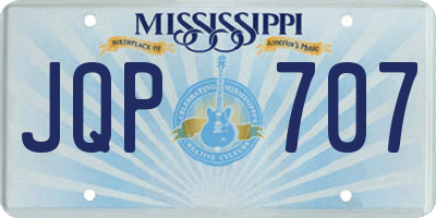 MS license plate JQP707