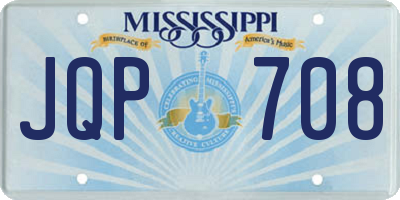 MS license plate JQP708