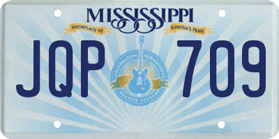 MS license plate JQP709