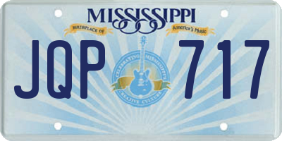 MS license plate JQP717