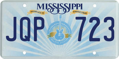 MS license plate JQP723