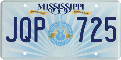 MS license plate JQP725