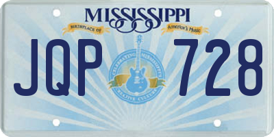 MS license plate JQP728