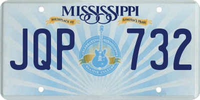 MS license plate JQP732