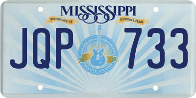 MS license plate JQP733