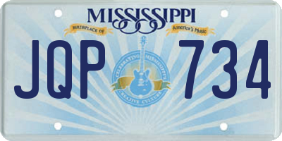 MS license plate JQP734