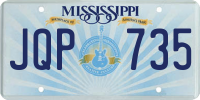 MS license plate JQP735
