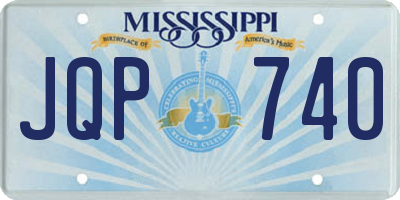 MS license plate JQP740