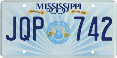 MS license plate JQP742