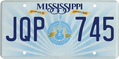 MS license plate JQP745