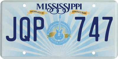 MS license plate JQP747
