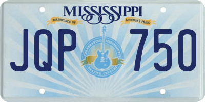 MS license plate JQP750