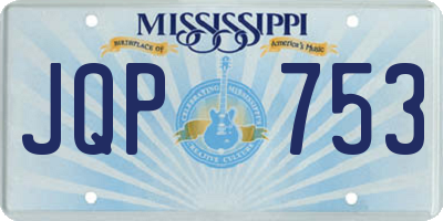 MS license plate JQP753