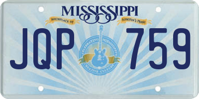 MS license plate JQP759