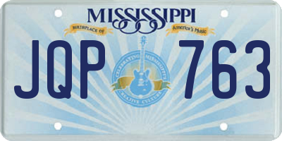 MS license plate JQP763