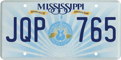 MS license plate JQP765