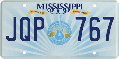 MS license plate JQP767