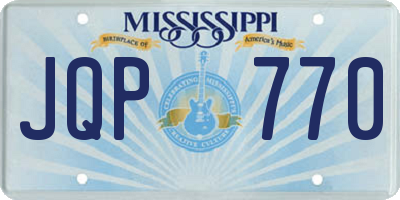 MS license plate JQP770