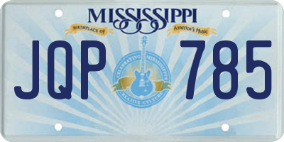 MS license plate JQP785