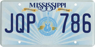 MS license plate JQP786