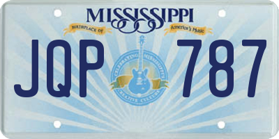 MS license plate JQP787