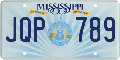 MS license plate JQP789