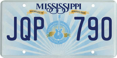 MS license plate JQP790