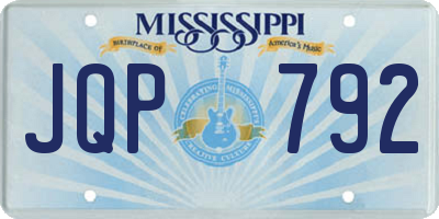 MS license plate JQP792