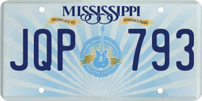 MS license plate JQP793