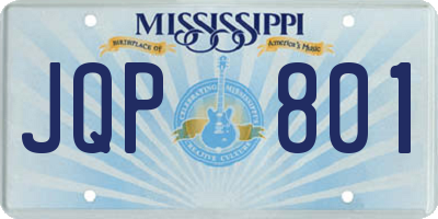 MS license plate JQP801