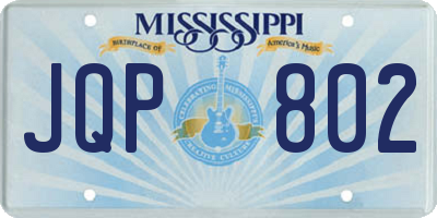 MS license plate JQP802