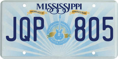 MS license plate JQP805