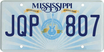 MS license plate JQP807
