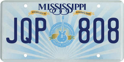 MS license plate JQP808