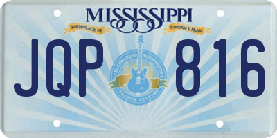 MS license plate JQP816