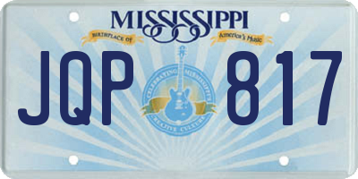 MS license plate JQP817