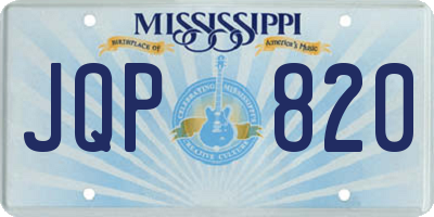 MS license plate JQP820