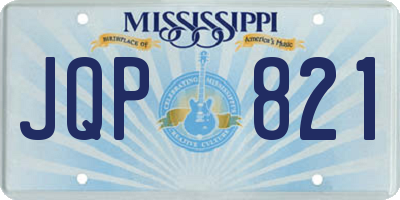 MS license plate JQP821