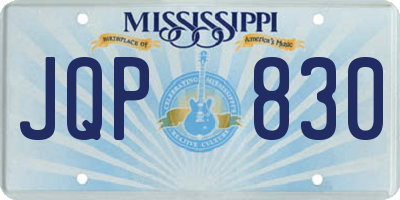 MS license plate JQP830