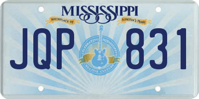 MS license plate JQP831