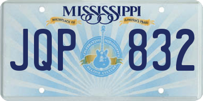 MS license plate JQP832