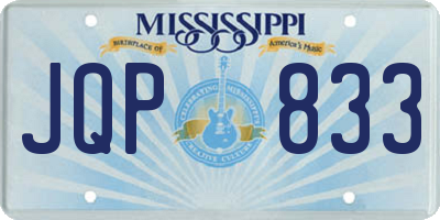 MS license plate JQP833