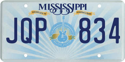 MS license plate JQP834